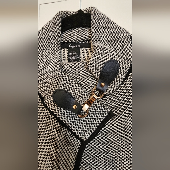 Cejon Women's Bird's Eye Riding Cape Poncho With Welt Pockets - Picture 2 of 9